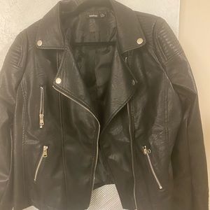 New!! Black biker “Moto” jacket! Vegan leather’